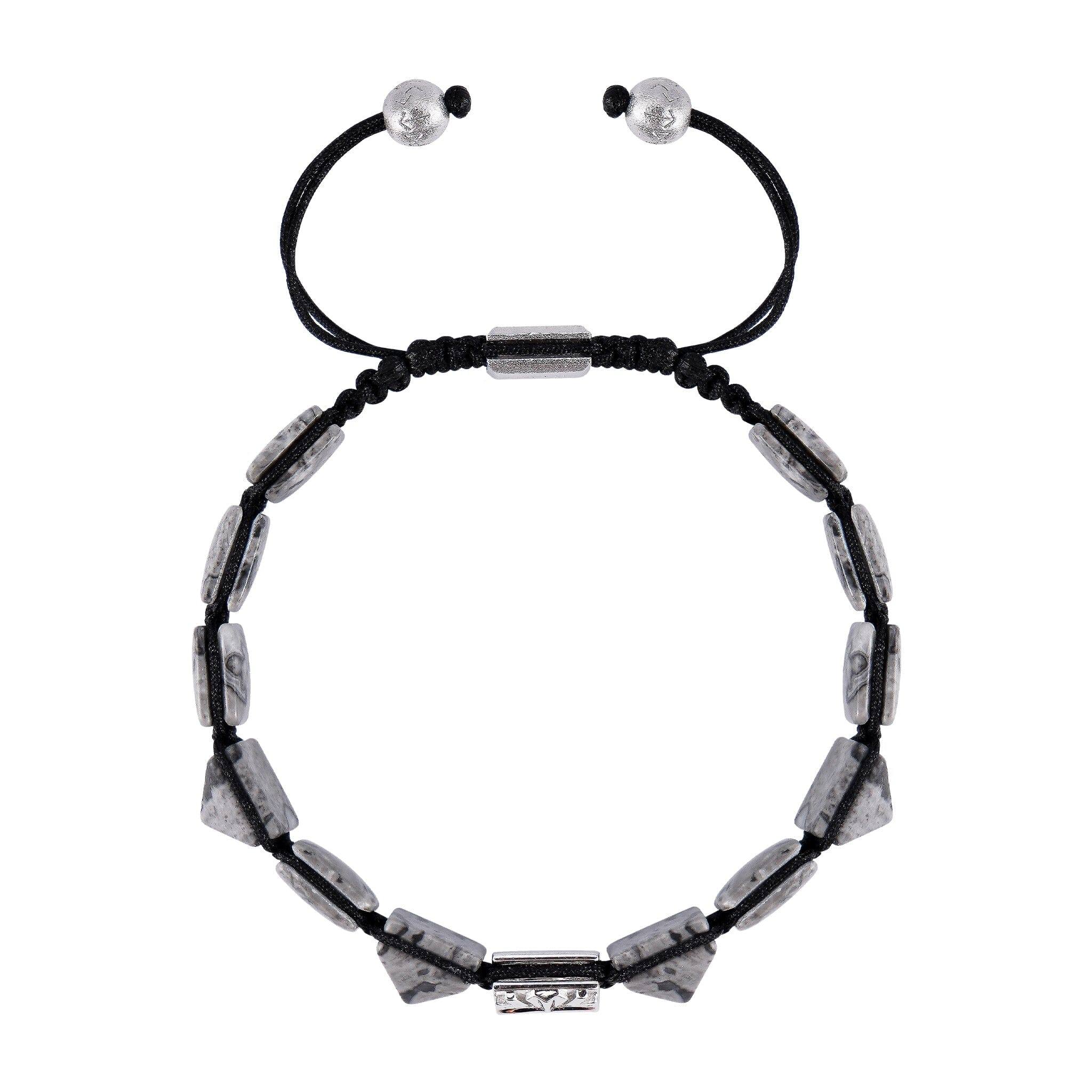 ピカソジャスパー 十字 紐編み ブレスレット ブレスレット AWNL