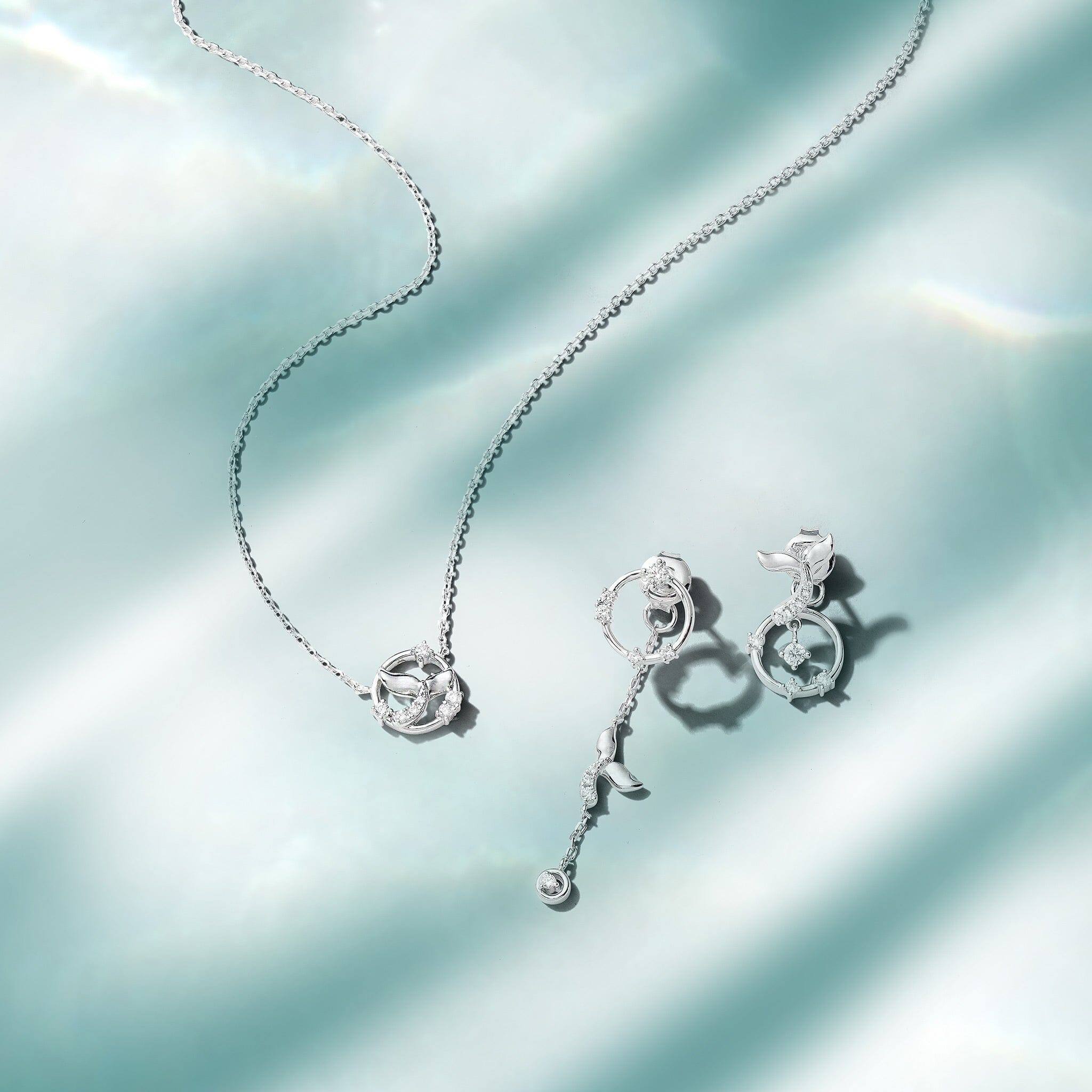 人魚 シルバー 左右非対称ピアス ピアス AWNL