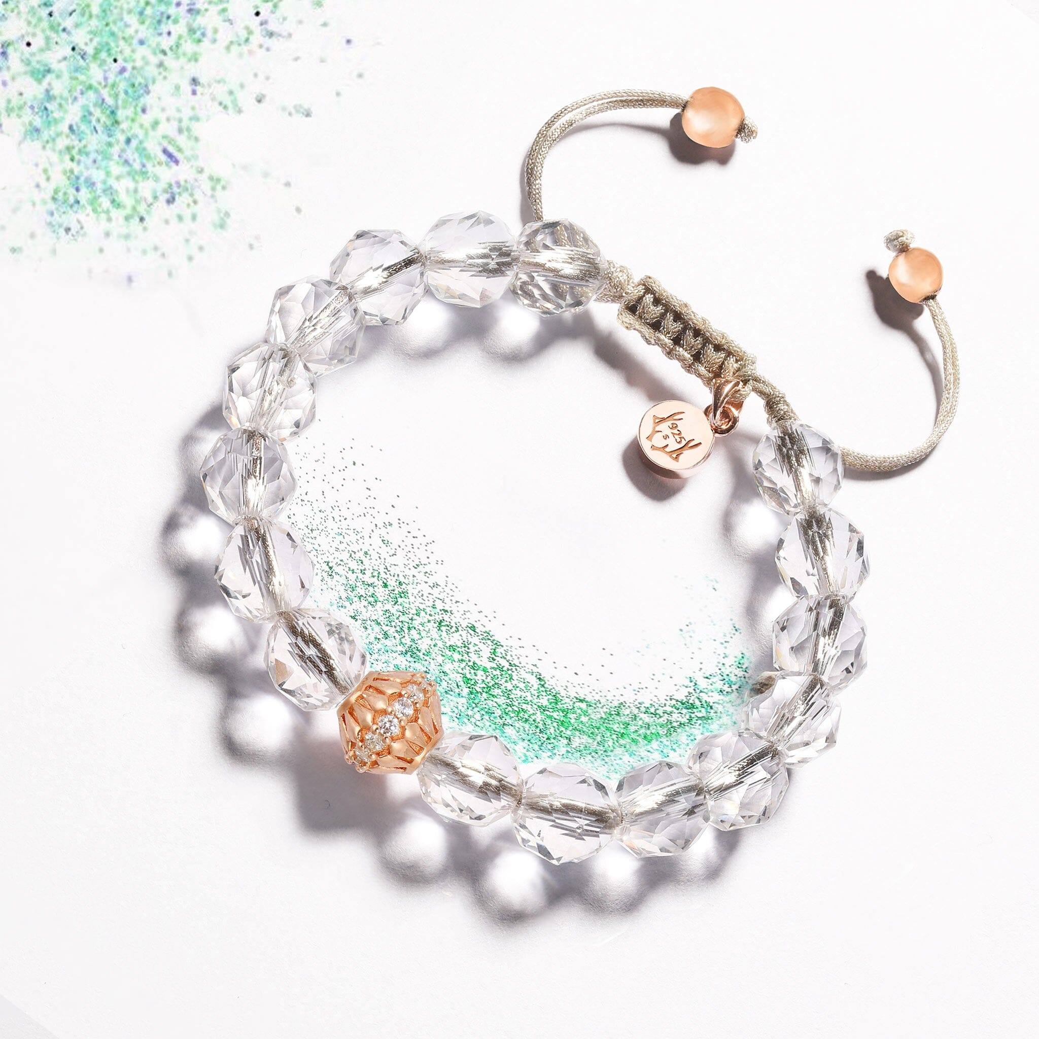 クリスタルクォーツ 紐編み ブレスレット ブレスレット AWNL