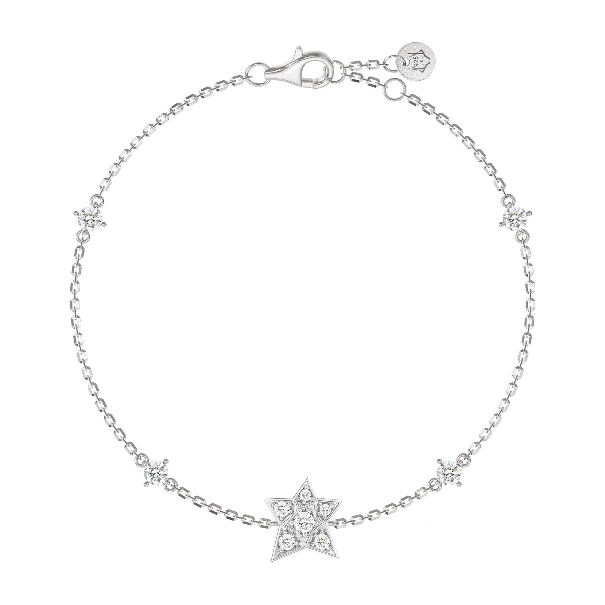 silver bracelet 星